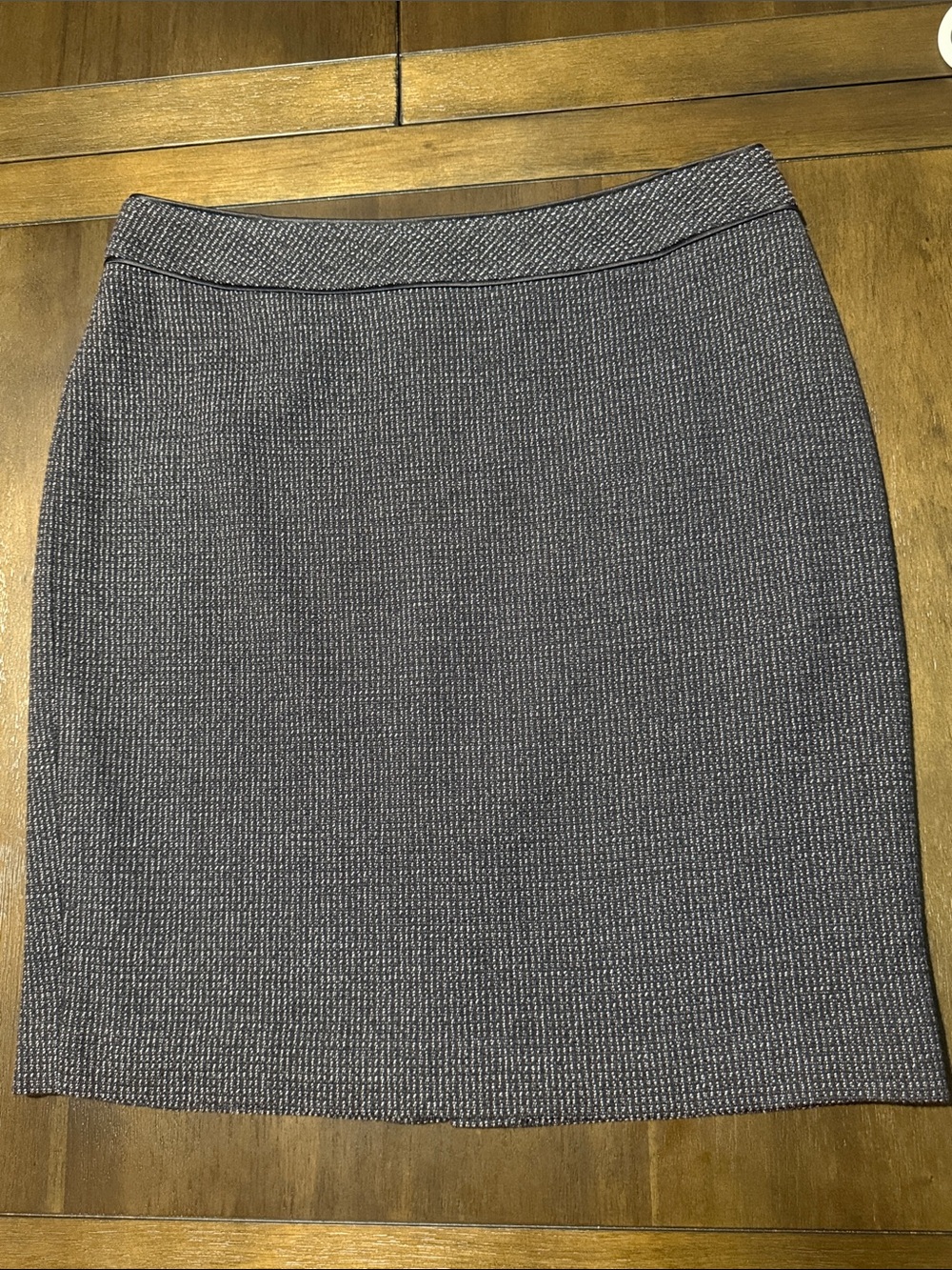 Ann Taylor Black & White Wool Blend Pencil Skirt 12p